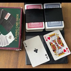 2 Playing Card Decks With Travel Case By Whitley